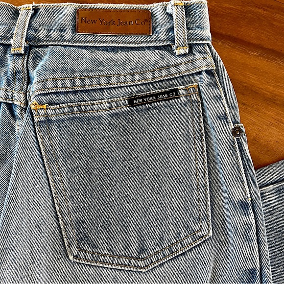 New York High Waist  Notched Ankle Jeans  100% Cotton Light Wash Size 7/8 - Picture 6 of 10